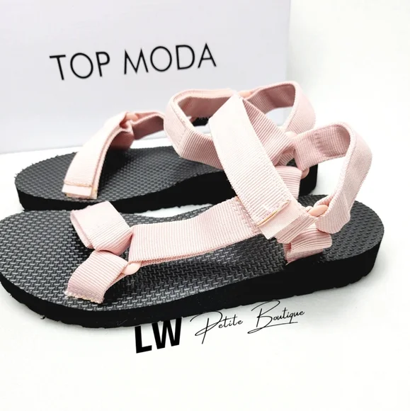 Top Moda Penn Pink Strappy Sandals Sz 7 - Picture 1 of 6